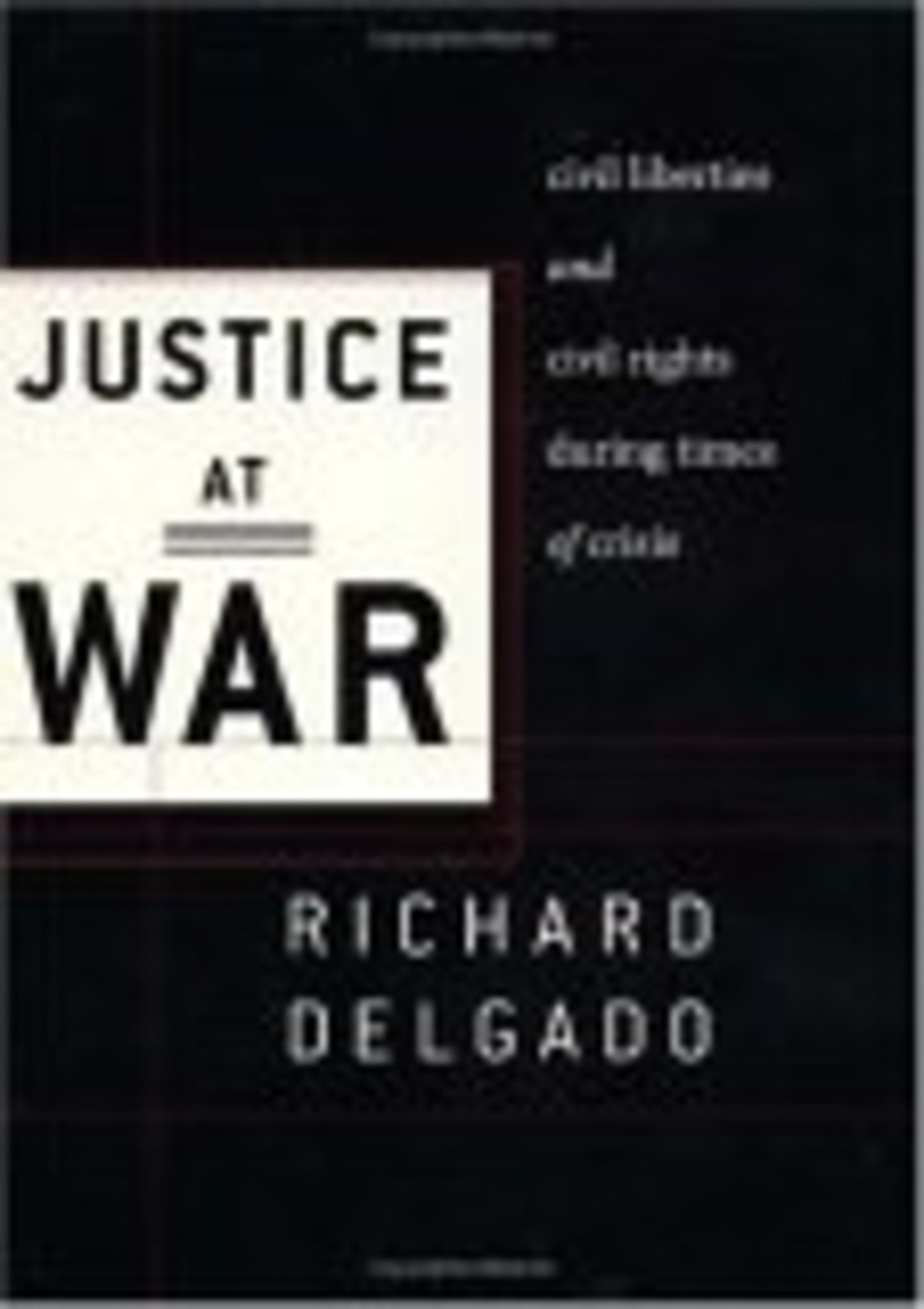 Cover image for Justice at War ISBN 9780814744055